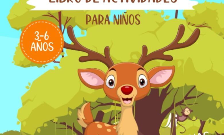 Libro: Ciervo – Libro de actividades para niños de 3 a 6 años por Iheb Traktoren