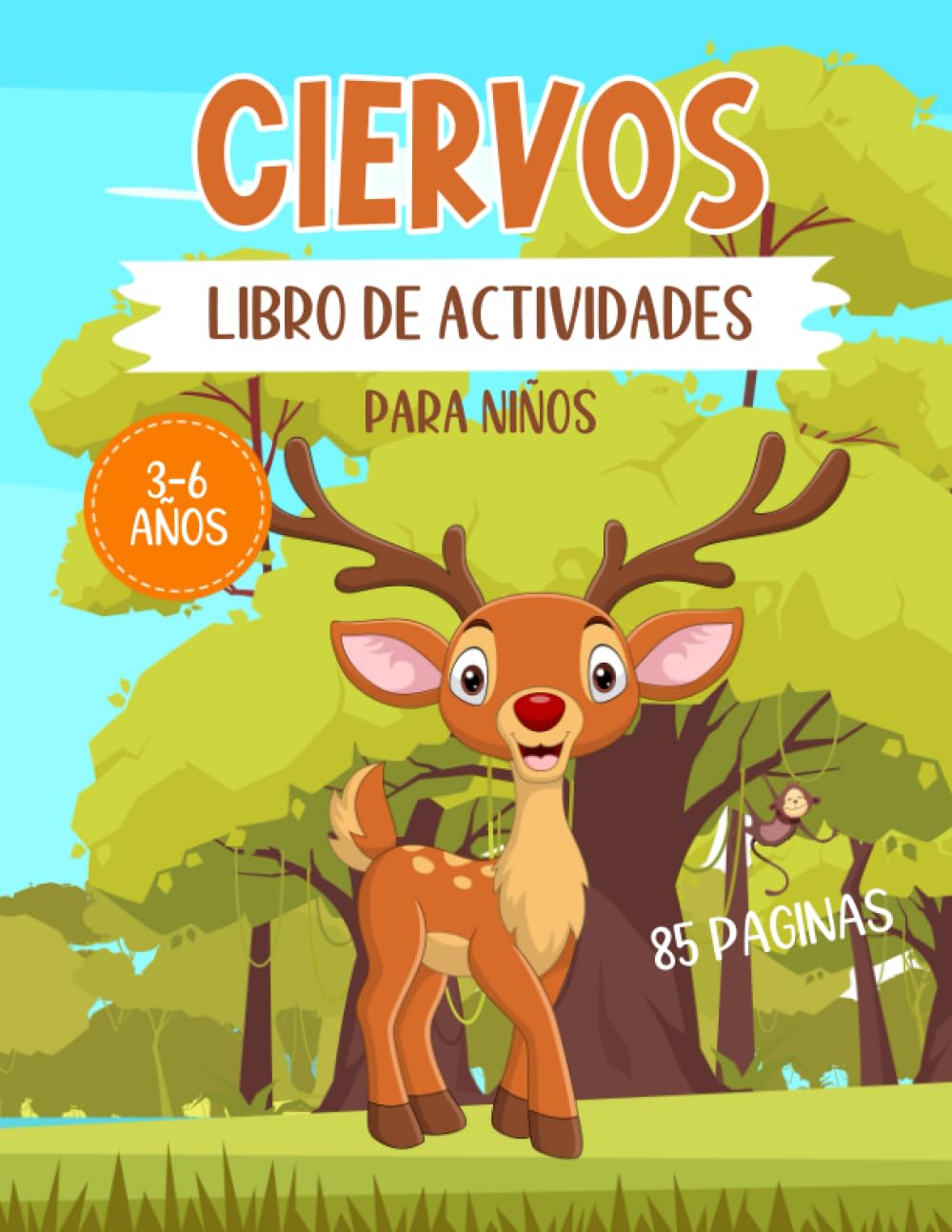 Libro: Ciervo – Libro de actividades para niños de 3 a 6 años por Iheb Traktoren