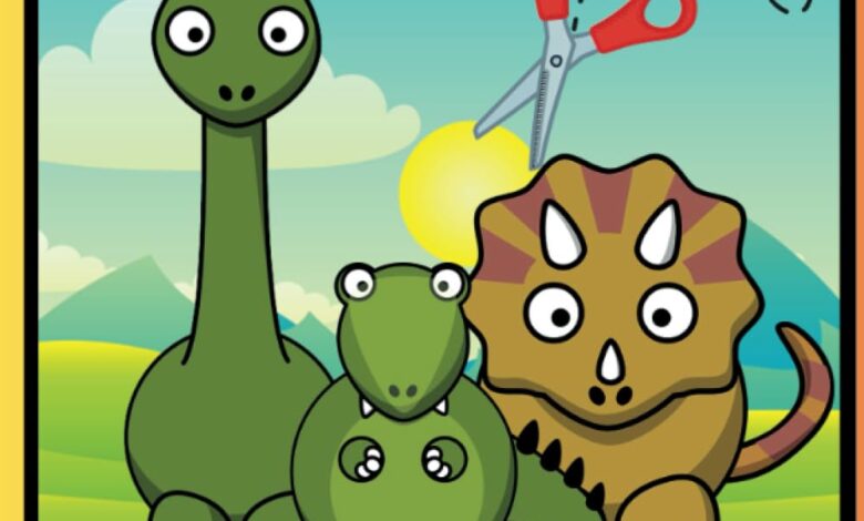 Libro: Dinosaurios Divertidos – Colorea recorta y pega por ¡Ilumina tus Sueños!