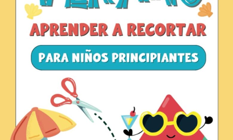 Libro: Verano – Aprende a usar las tijeras para niños principiantes desde los 3 años por Editorial Imaginarte