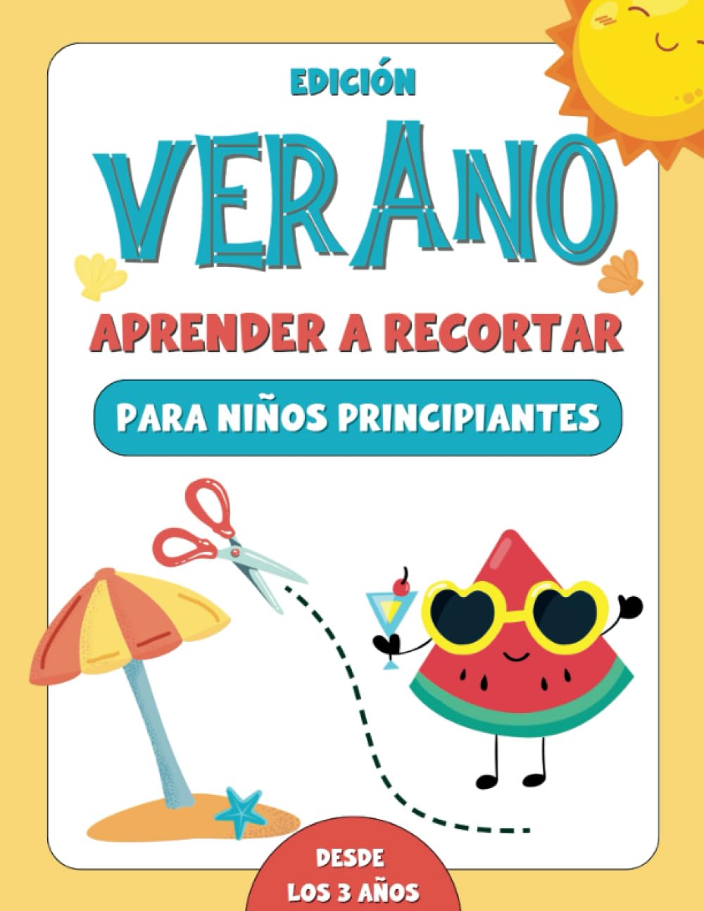 Libro: Verano – Aprende a usar las tijeras para niños principiantes desde los 3 años por Editorial Imaginarte