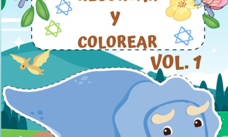 Libro: Aprende a recortar y colorear dinosaurios Vol. 1 - Libro de actividades para colorear para niños de 3 a 7 años por Airion Press