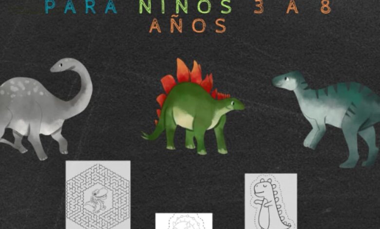 Libro: Actividades con dinosaurios para niños 3 a 8 años por Mr. Cat