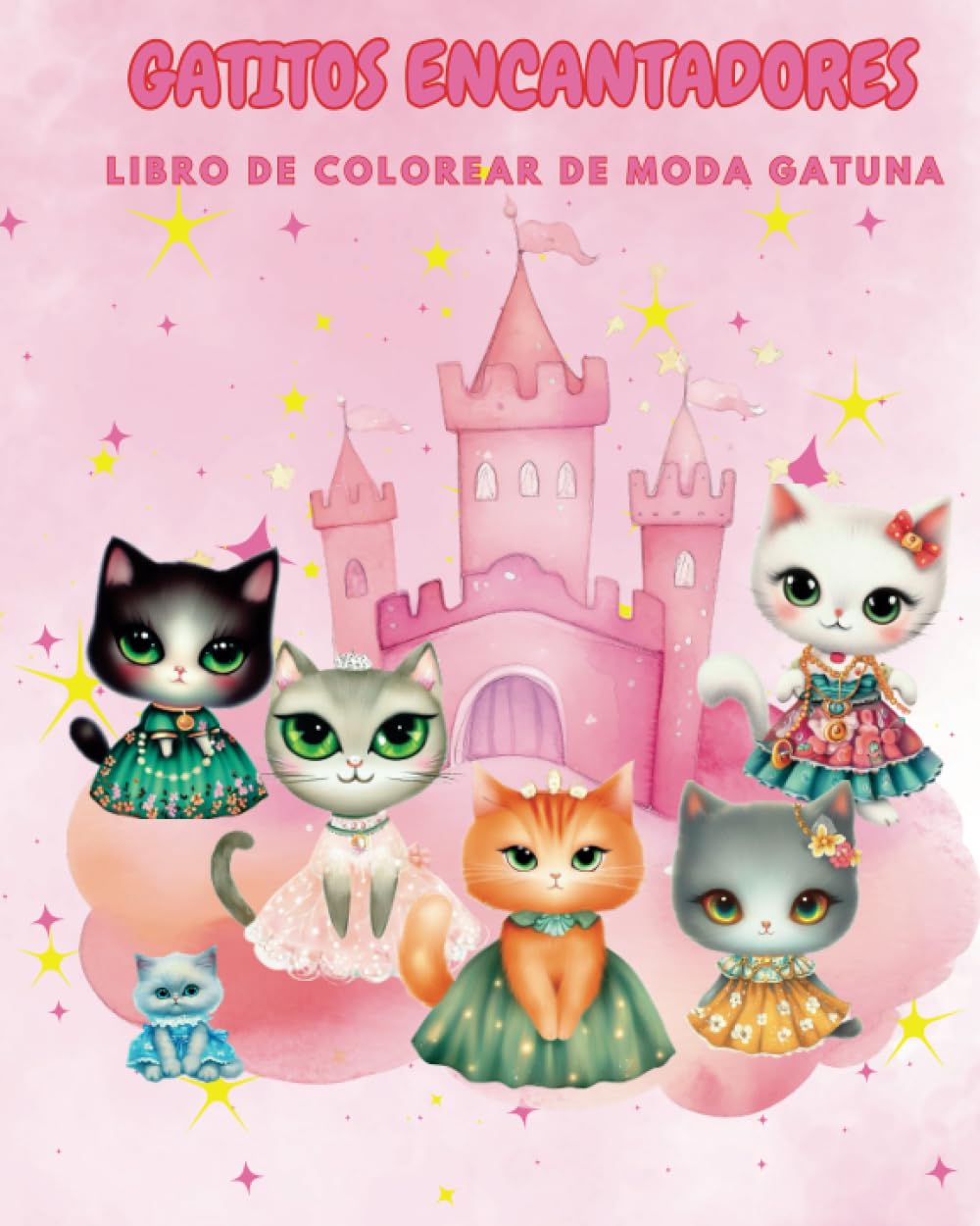 Libro: gatitos encantadores - Libro para colorear de moda gatuna por Blue Violet