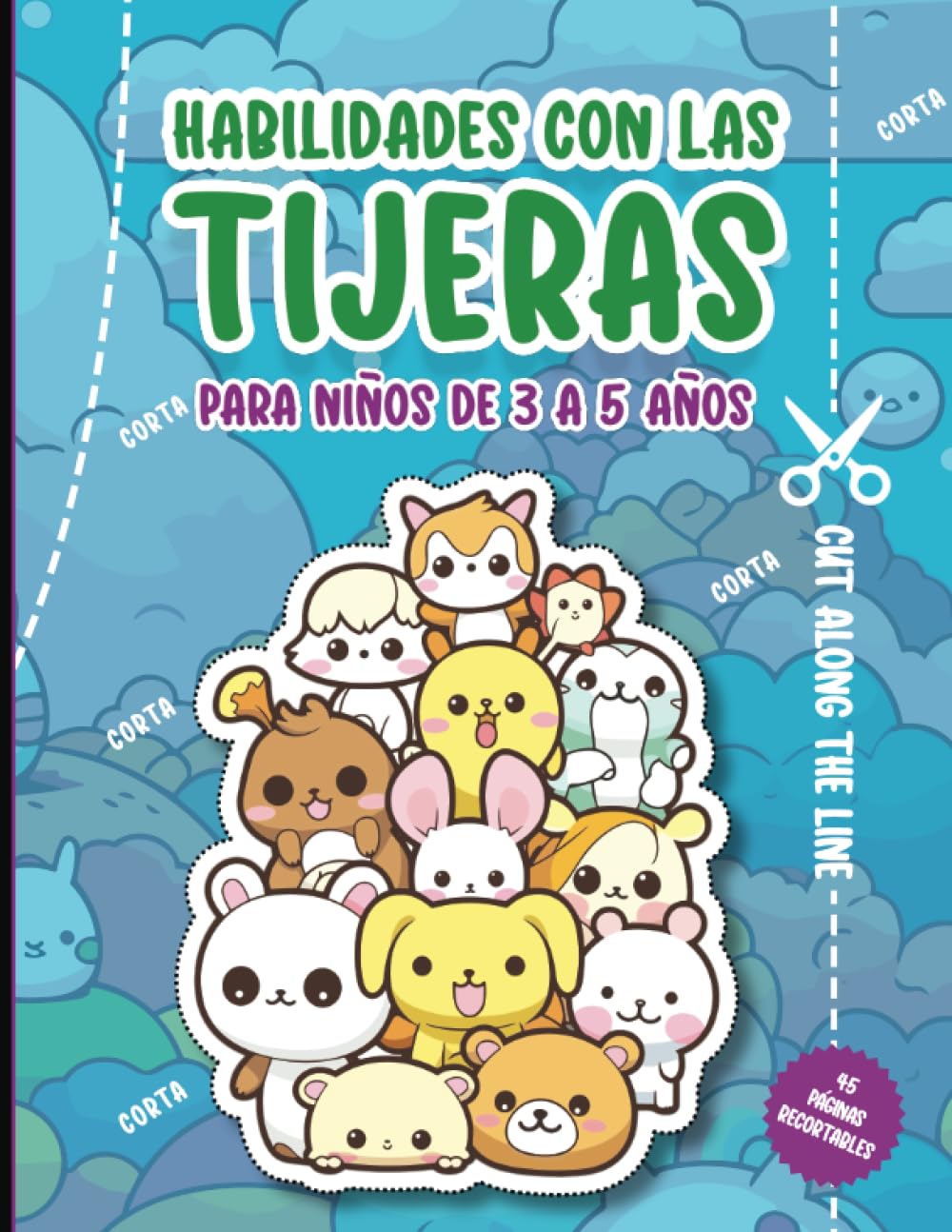 Libro: Habilidades con las tijeras para niños de 3 a 5 años por Greencat ED