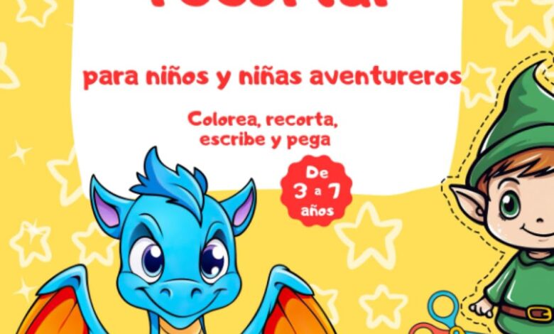 Libro: Aprende a recortar para niños y niñas aventureros de 3 a 7 años por Rainbow Sloth Crafts