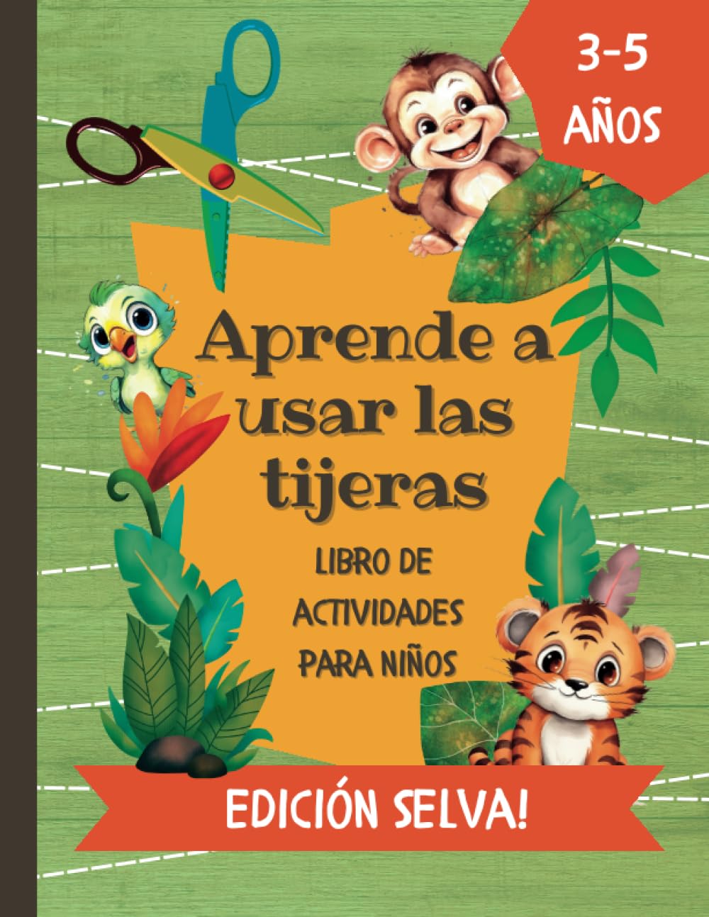 Libro: Aprende a usar las tijeras libro de actividades para niños edición selva por Bubble Read