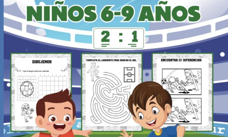 Libro: Mi libro de actividades de fútbol, para niños de 6-9 años por CreativeSonia Editions