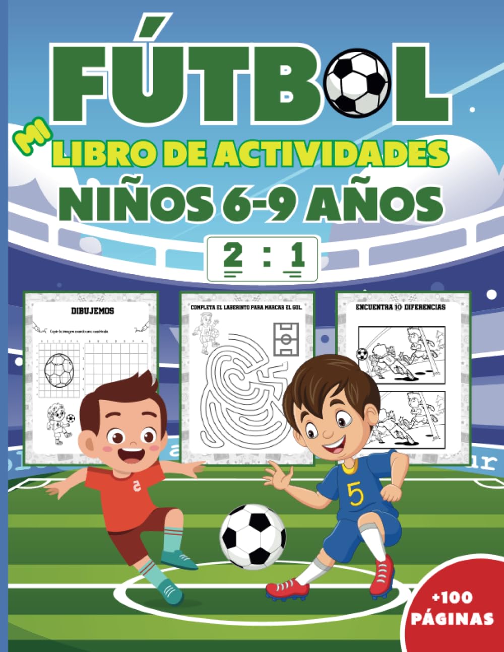 Libro: Mi libro de actividades de fútbol, para niños de 6-9 años por CreativeSonia Editions