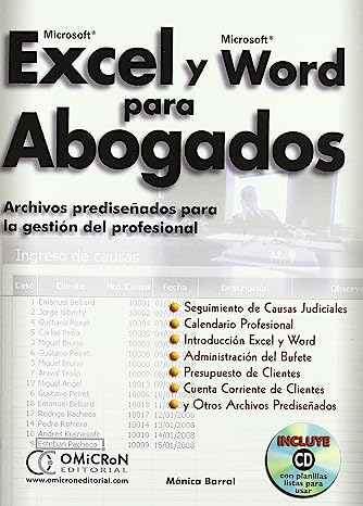 Libro: Microsoft Exel y Microsoft Word Para Abogados por Mónica Barral