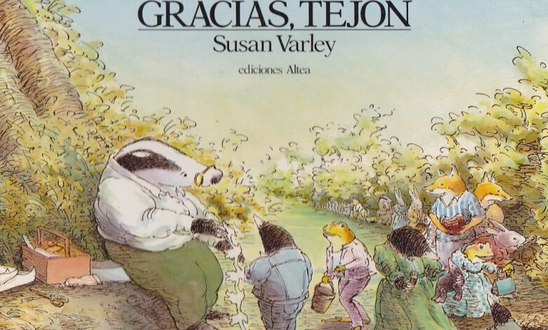 Libro: Gracias, Tejon por Susan Varley