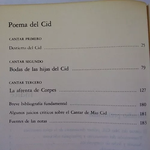 Libro: Poema del Cid - Anónimo