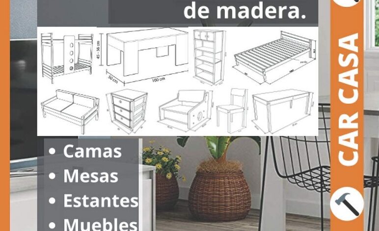Libro Carpintería en casa 6 - 19 planos para aprender a construir muebles de madera (Spanish Edition) por Danys Galicia