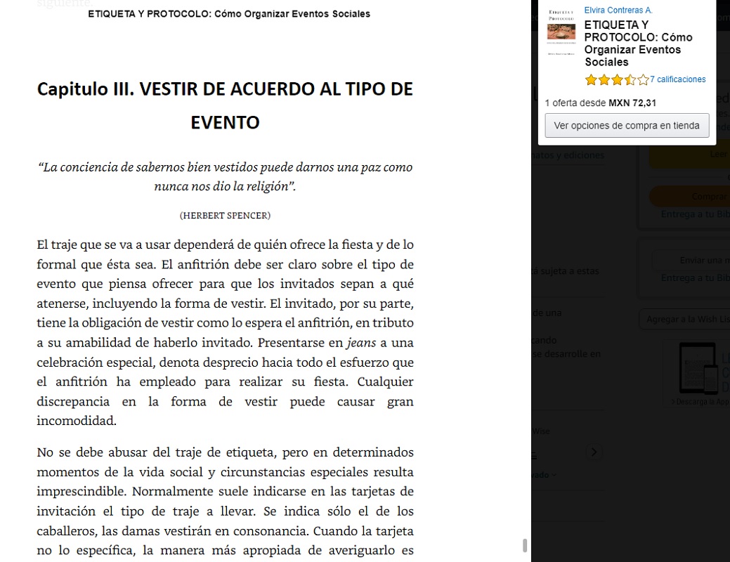 Libro ETIQUETA Y PROTOCOLO - Cómo Organizar Eventos Sociales por Elvira Contreras Altuve