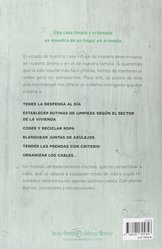 Libro Manual de la casa limpia y ordenada (Fuera de colección) por Pepa Tabero