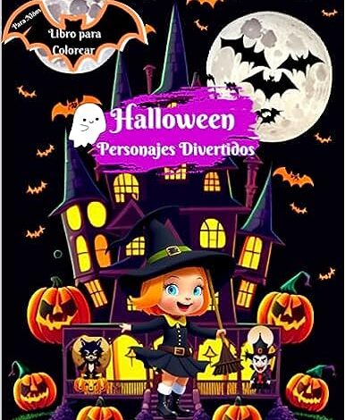 Libro: Halloween personajes divertidos- Libros para colorear por Oscarel