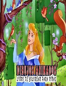 dibujos animados libro colorear princesita