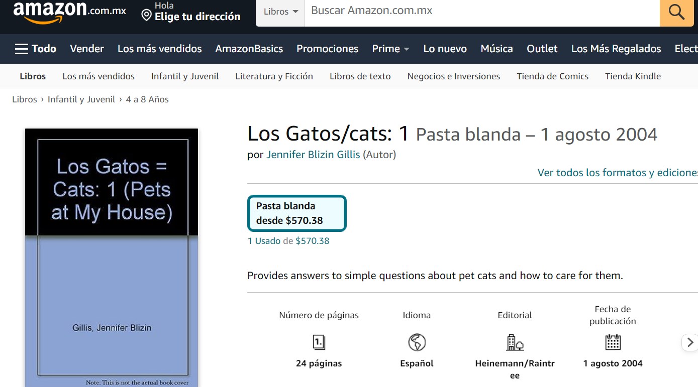 Libro: Los Gatos por Jennifer Blizin Gillis