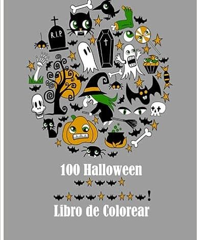 Libro: 100 Halloween- Libro de colorear por Design-zak Art