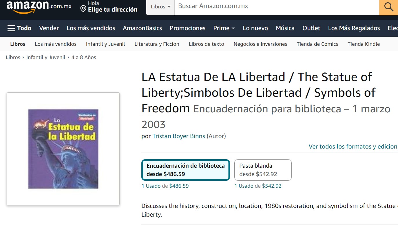 Libro: La Estatua De La Libertad: Símbolos De Libertad por Tristan Boyer Binns