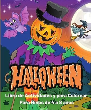 Libro: Halloween - Libro de actividades y para colorear para niños de 4 a 8 por Nino Flores