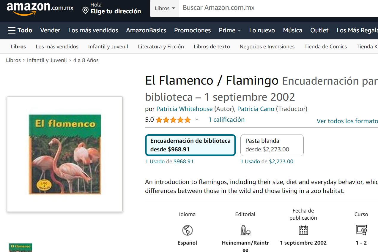Libro: El Flamenco / Flamingo Lee y aprende por Patricia Whitehouse