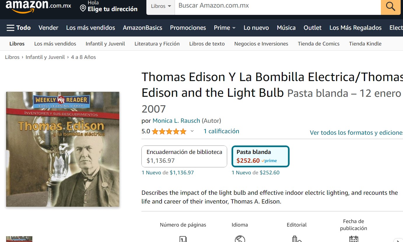 Libro: Thomas Edison Y La Bombilla Eléctrica: Inventores y sus descubrimientos por Monica L. Rausch