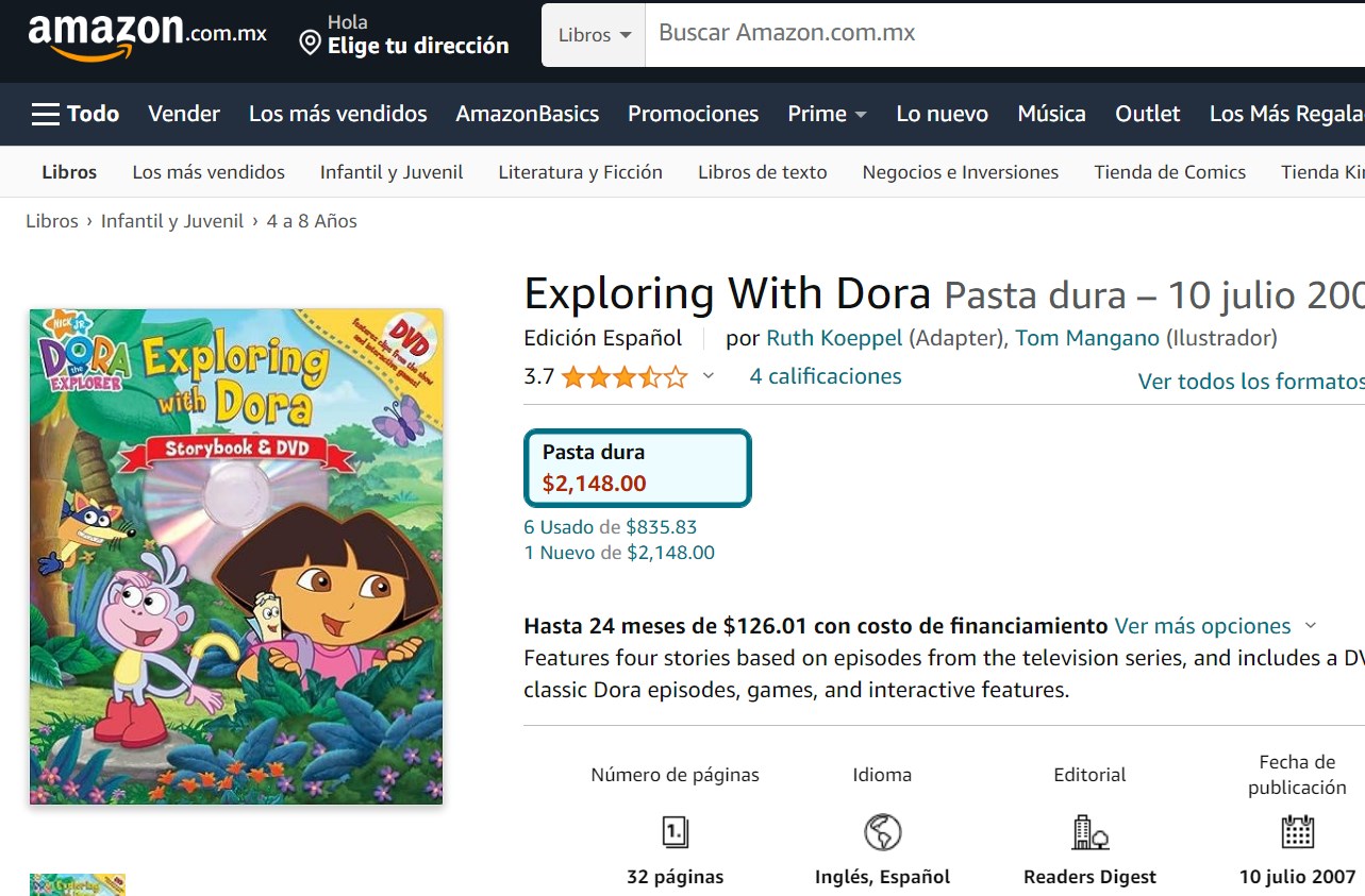 Libro: Exploring With Dora: Story book y DVD por Ruth Koeppel