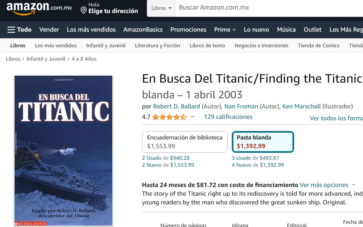 Libro: En Busca Del Titanic por Robert D. Ballard