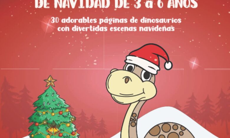 Libro: Dinosaurios – Libro para colorear edición navidad por Niños navidad con corazón