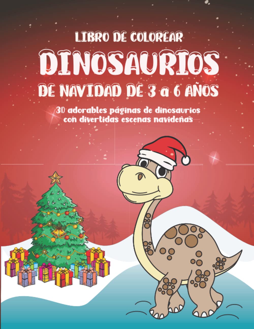 Libro: Dinosaurios – Libro para colorear edición navidad por Niños navidad con corazón