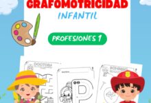 Libro: Actividades Grafomotricidad Infantil - Profesiones 1 por Nuria Cardeñosa