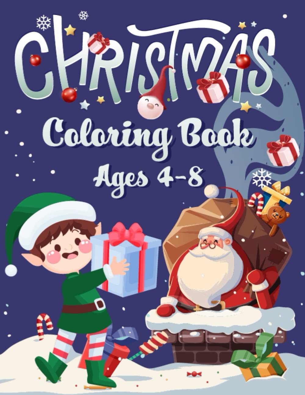 Libro: Merry Christmas - Libro para colorear de Navidad de 4 a 8 años por Raul Mendoza Rivera