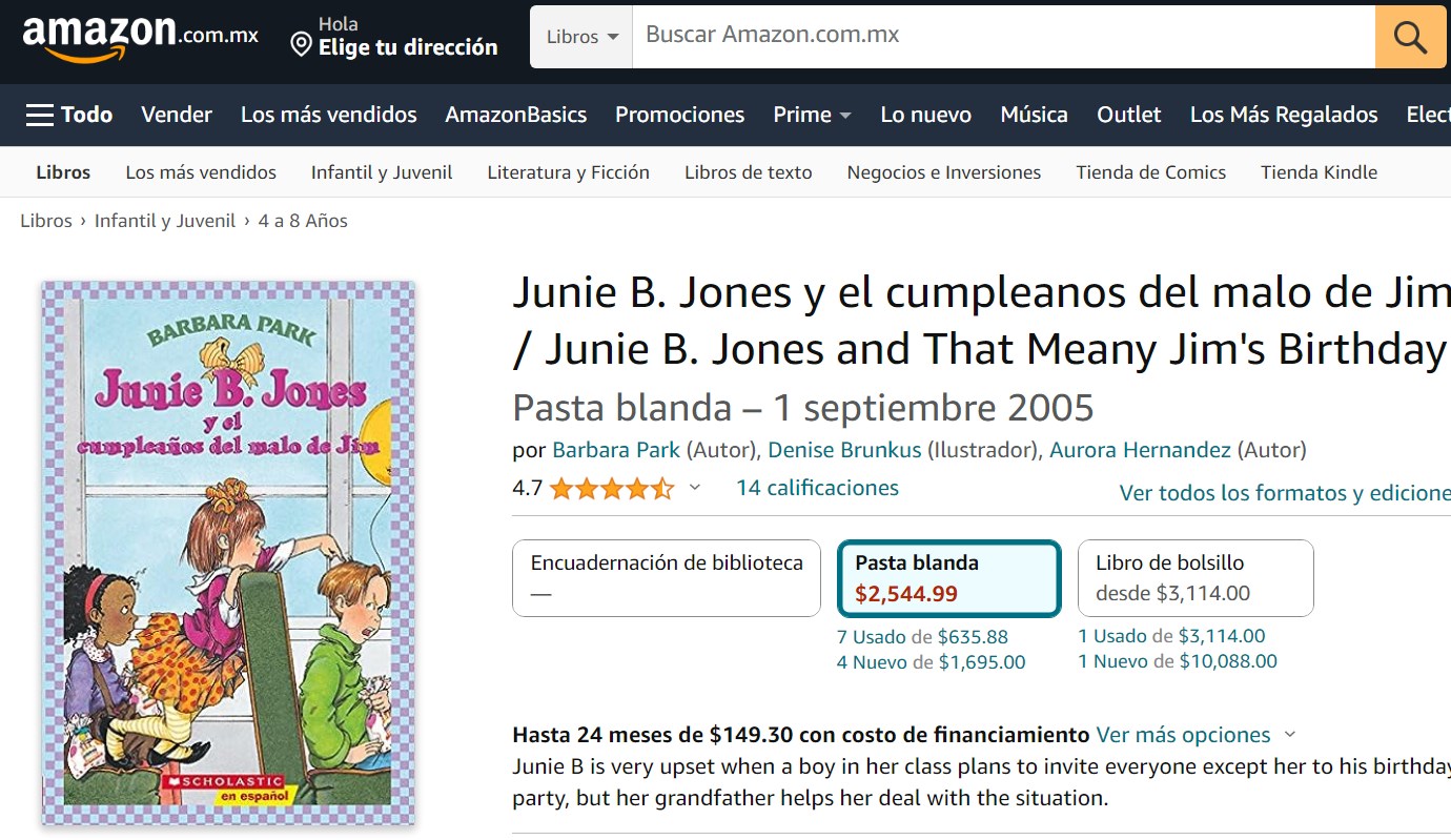 Libro: Junie B. Jones y el cumpleaños del malo de Jim por Barbara Park