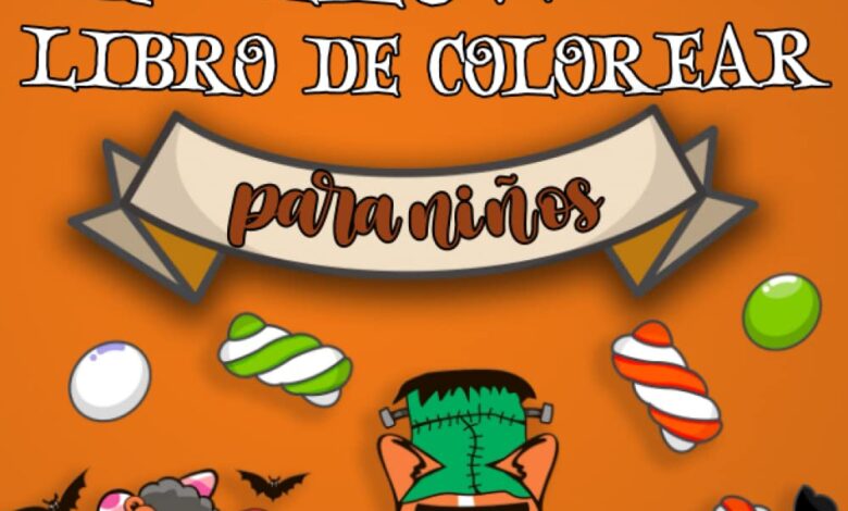 Libro: Halloween - Libro de colorear para niños de edad 4-8 años por David & Sons