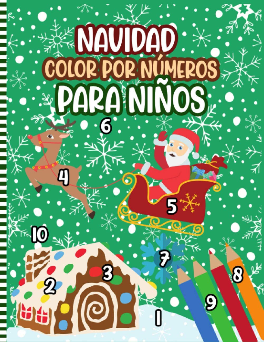 Libro: Navidad Color Por Números Para Niños - Libro De Colorear Navideño por Númsp Press