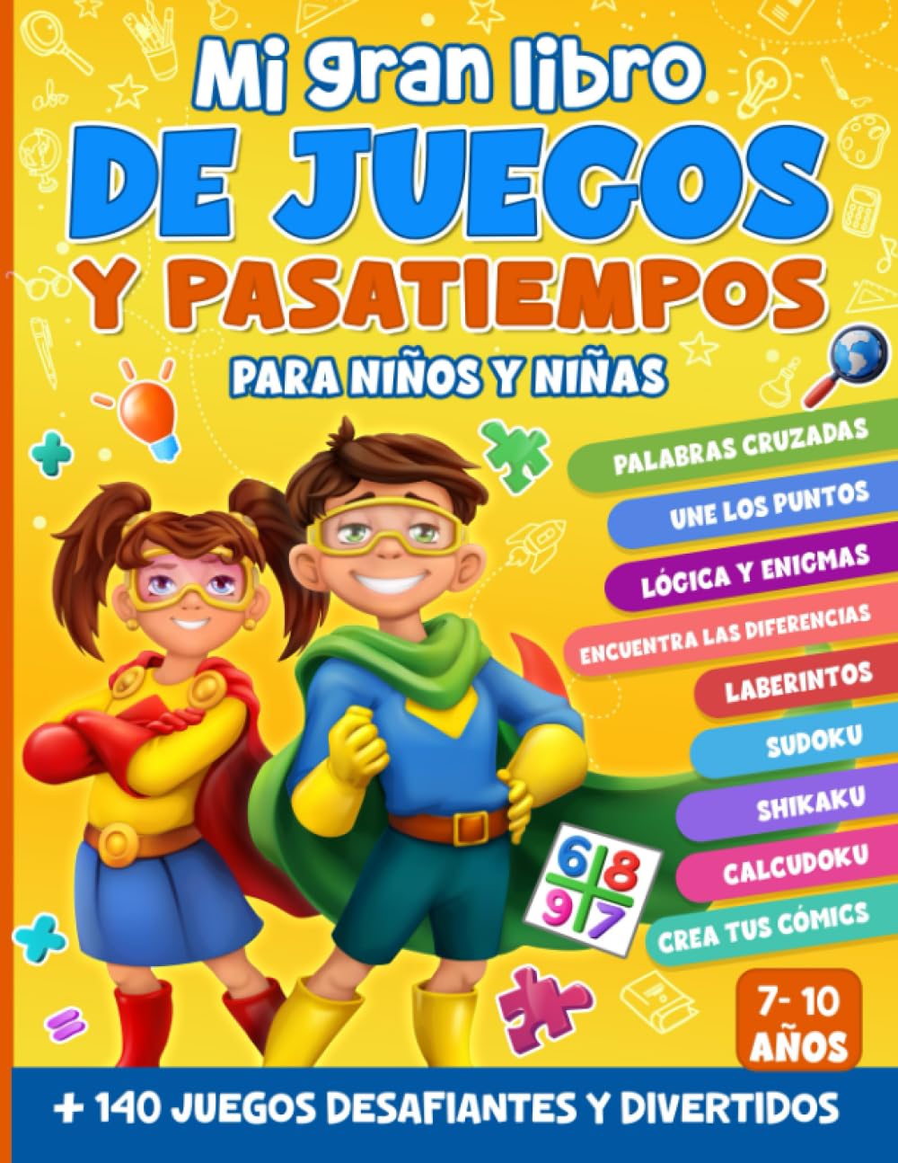 Libro: Mi gran libro de juegos y pasatiempos para niños y niñas de 7-10 años por Originale Educ