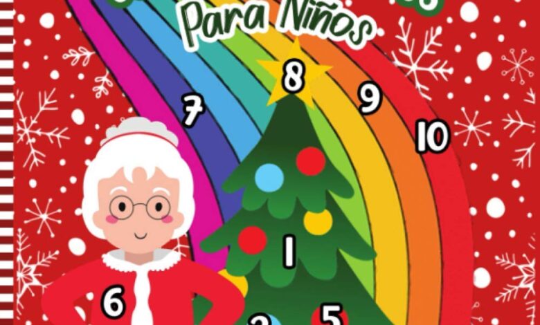 Libro: Navidad Color Por Números Para Niños por Númsp Press